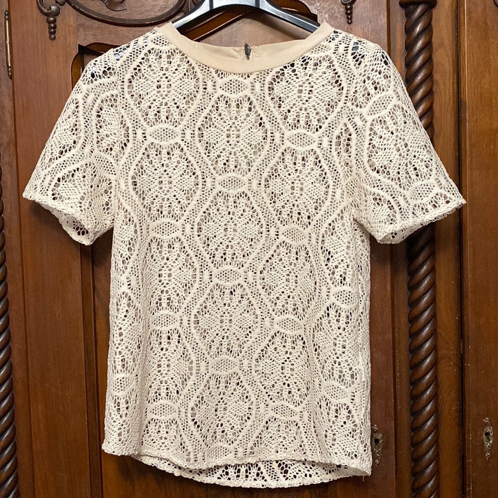 Banana Republic Cream Lace Top - XS